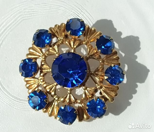 Брошь винтаж СССР позолота клеймо