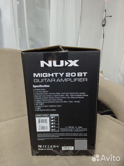 Nux mighty 20 bt гитарный комбоусилитель