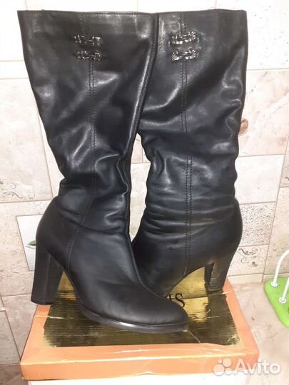 Сапоги женские из натуральной кожи 39 размер
