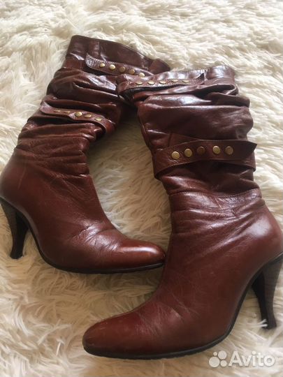 Сапоги натуральная кожа