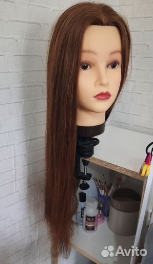 Голова манекен натуральные волосы