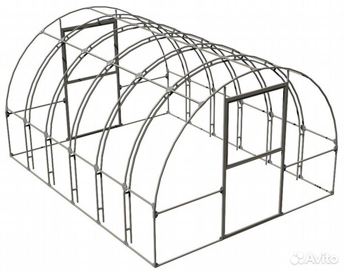 Теплица с двойными дугами усиленная