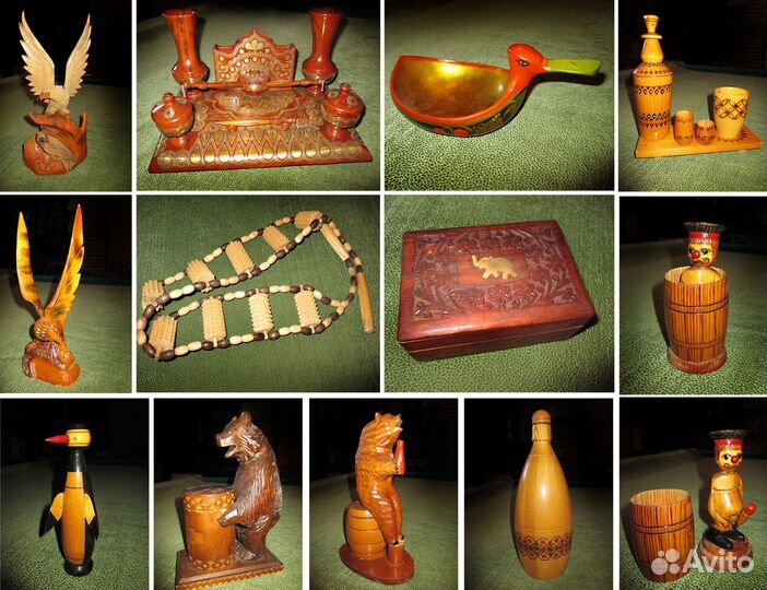 Деревянные Интерьерные фигурки сувениры СССР