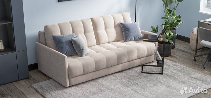 Диван boss 2.0 loft велюр Monolit латте