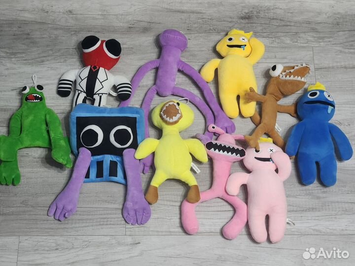 Мягкие игрушки Rainbow friends, Радужные друзья