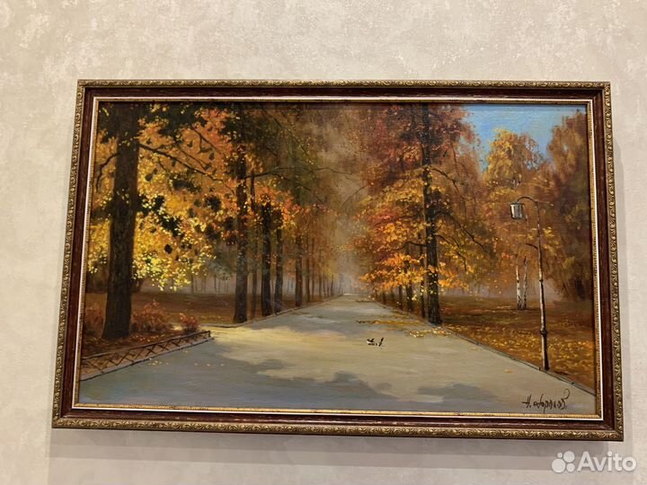 Картина маслом на холсте городской пейзаж