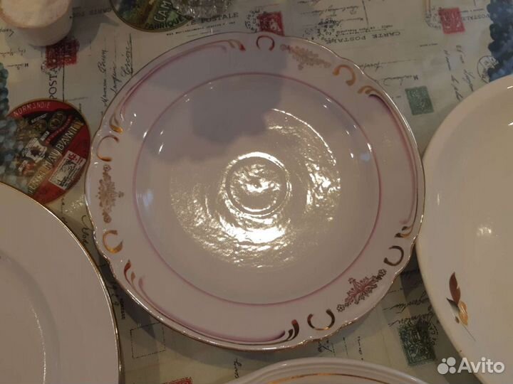 Блюдо, тарелка фарфор, Дулево, винтаж,ссср
