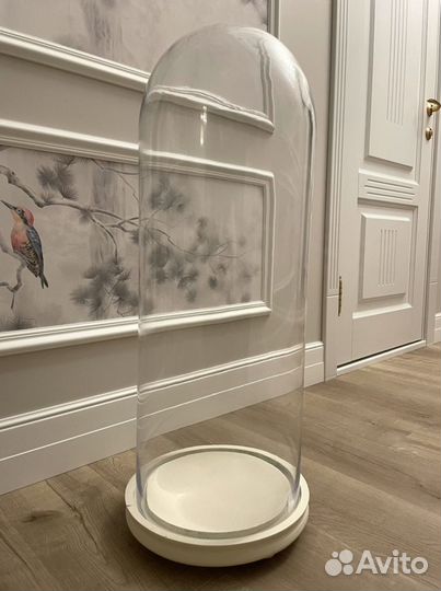 Стеклянный большой клош (колба, колпак, купол)