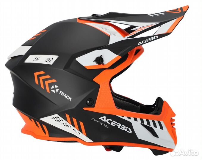 Шлем Acerbis X-track mips 22-06 Black/Orange Fluo