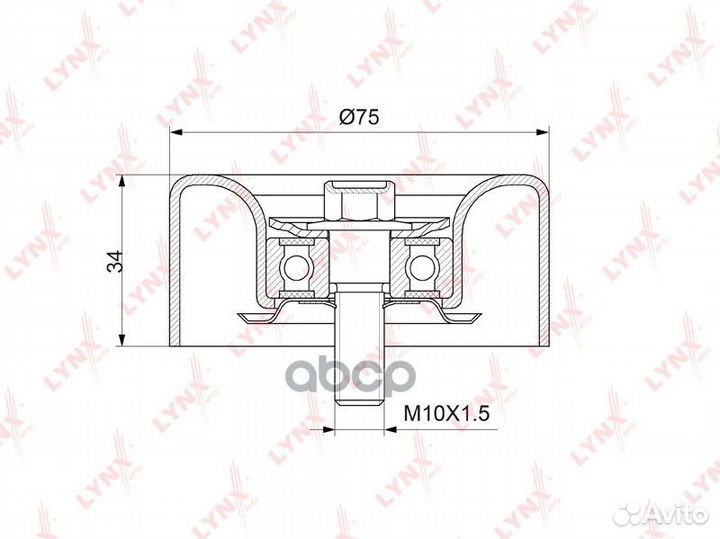 Ролик обводной приводного ремня PB7043 lynxauto