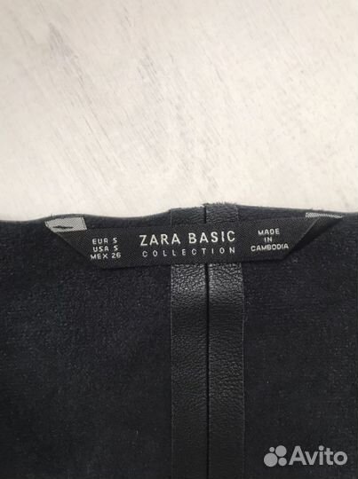 Жакет куртка кожаная пиджак 42 S Zara