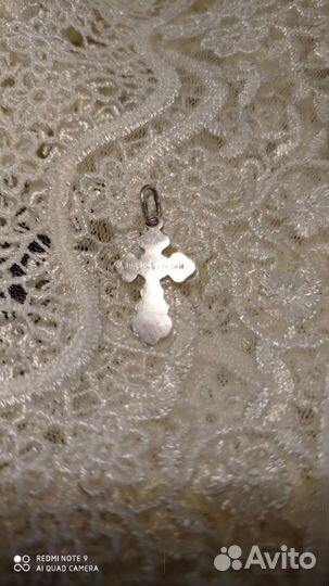 Крестик,сереброСерьги