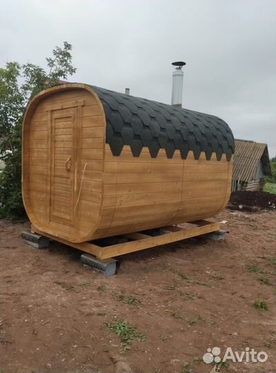 Баня бочка квадро