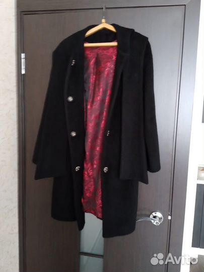 Пальто женское 42 44 черное из альпаки