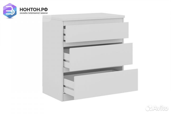 Комод Кастор 3 ящика белый