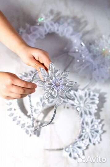 Ободок снежинка