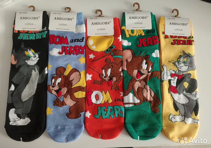 Мультяшные носки Том и Джерри