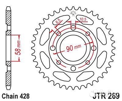 Звезда ведомая JTR269 38