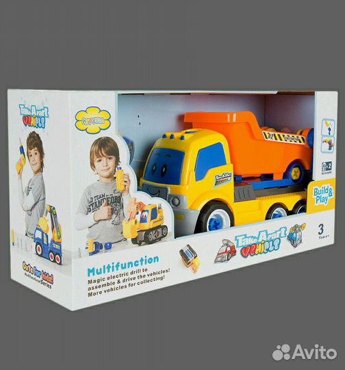 Грузовик с электрическим шуруповертом, новый