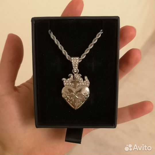 Подвеска сердце крест saybeice с цепочкой