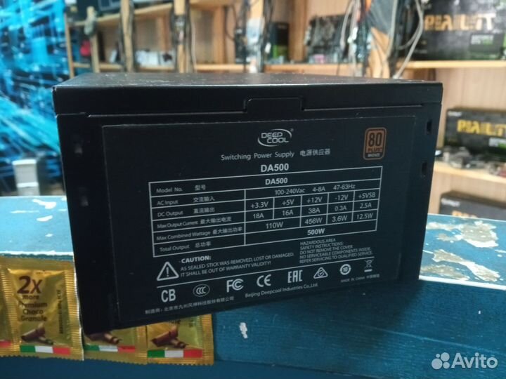 Блок питания Deep Cool DA 500 CPU4+4 GPU 8+8pin
