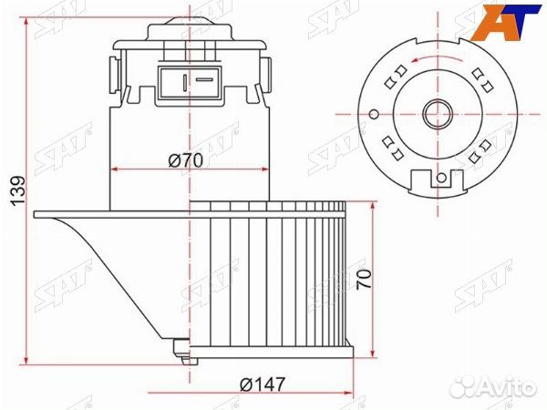 Мотор отопилеля салона, мотор печки nissan sunny