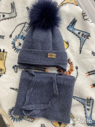 Шапка и снуд детская, зимний