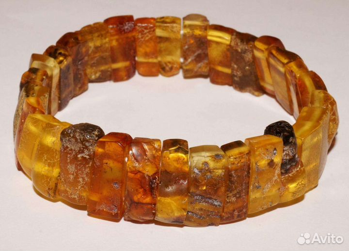 Очень крупный браслет из лечебного дикого янтаря