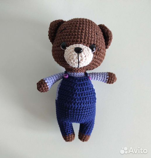 Вязаная игрушка медвежонок зайчик котик