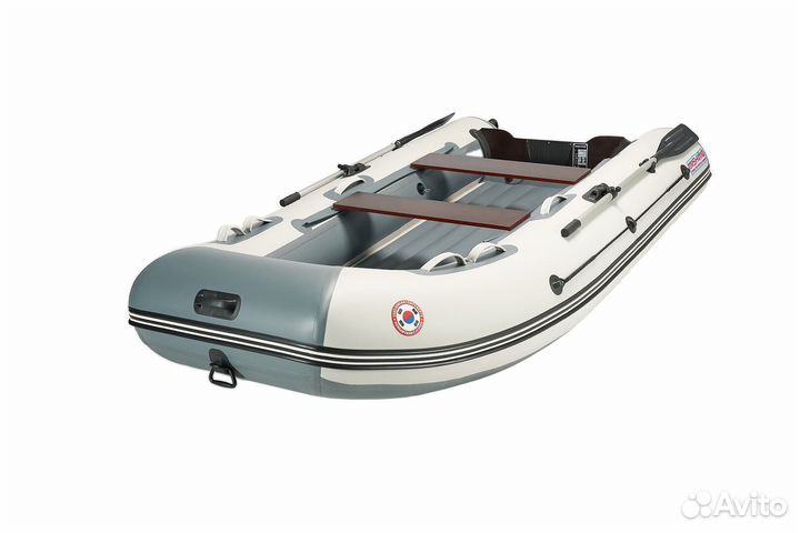 Лодка mishimo lite df 400, цвет бело-серый