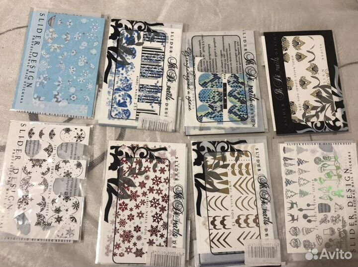 Слайдеры для дизайна в маникюре, наклейки, маникюр