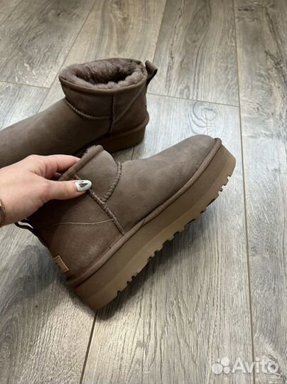 Угги женские натуральные на платформе