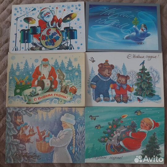 Новогодние открытки СССР