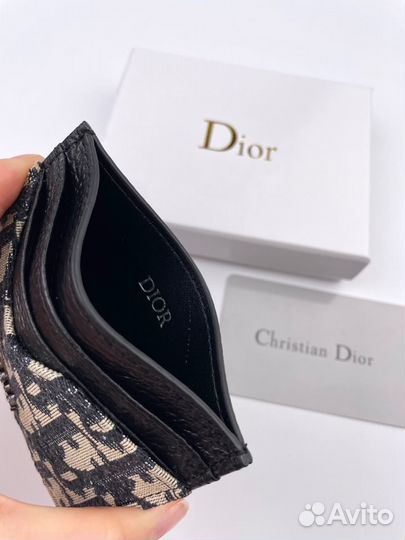 Картхолдер Dior из натуральной кожи
