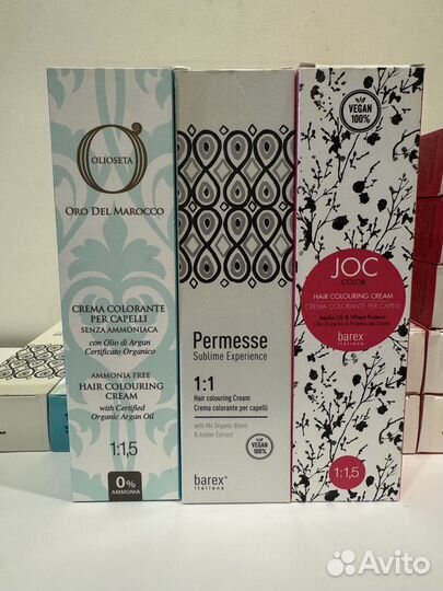 Краска для волос Barex, olioseta, milk shake