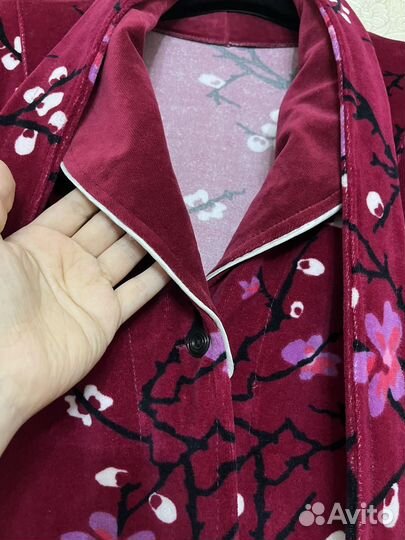 Халат женский для дома велюровый