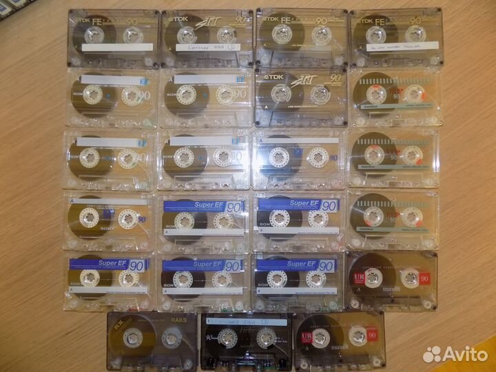 Аудиокассеты TDK sony из 90х по 23 штук под запись