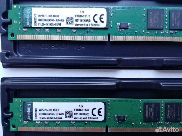 DDR3 / ддр3 Kingston 1600 MHz (планки по 8 GB)