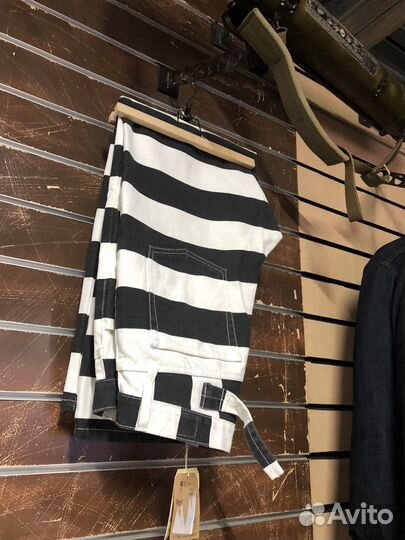 Мотоджинсы мужские штаны в полоску тюремные штаны