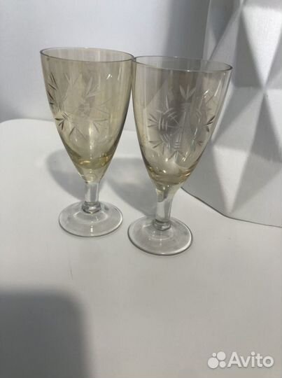 Рюмка снежинки цветное стекло