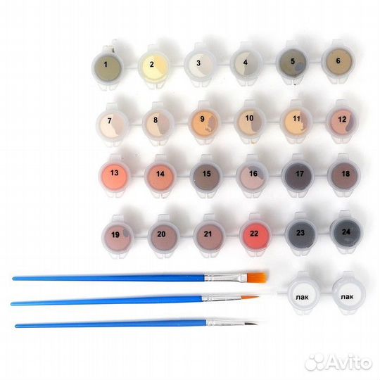 Картина по номерам на холсте с подрамником «Воин в