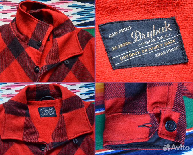 1950s' Drybak Wool Mackinaw XL 56Рус Made In USA
