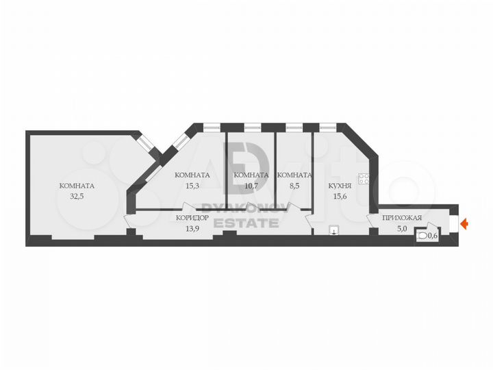 4-к. квартира, 102 м², 4/5 эт.