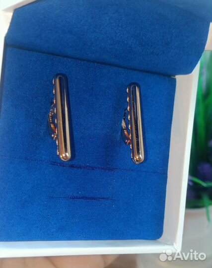 Серьги под золото