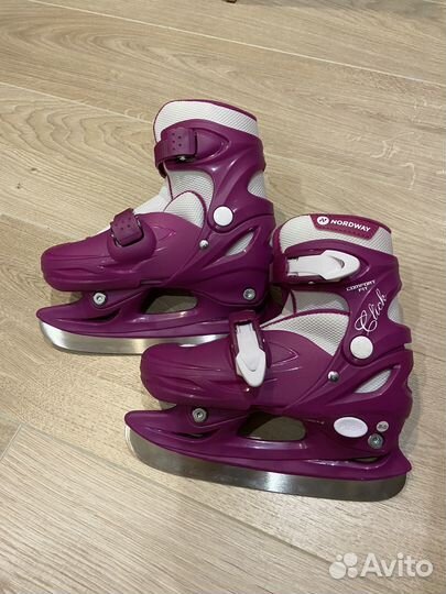 Коньки ледовые детские раздвижные