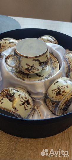 Чайный подарочный набор из костяного фарфора