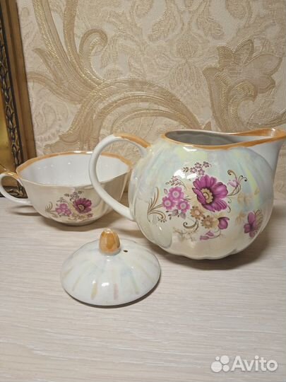 Дулево чашка молочник крышка