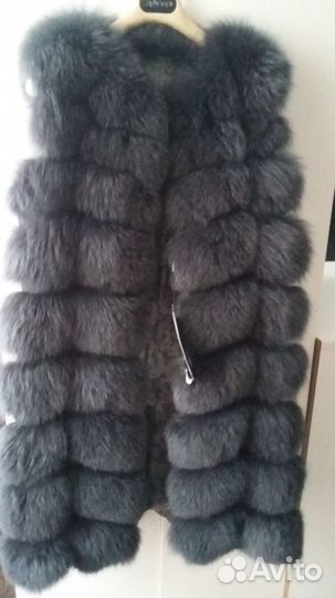 Меховой жилет из песца