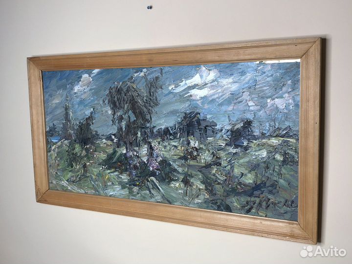 Картина В. Маслов «Моя деревня» 1998 г