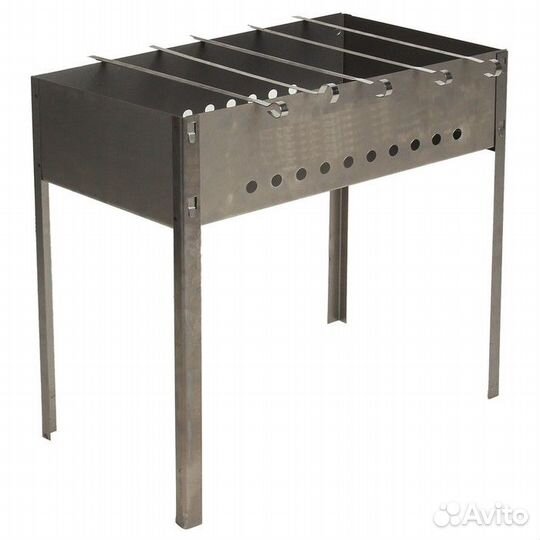 Мангал, 6 шампуров, р. 50 х 30 х 50 см, толщина 0